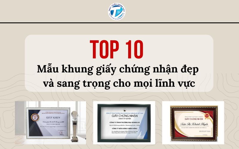 Top 10 Mẫu Khung Giấy Chứng Nhận Đẹp Và Sang Trọng Cho Mọi Lĩnh Vực